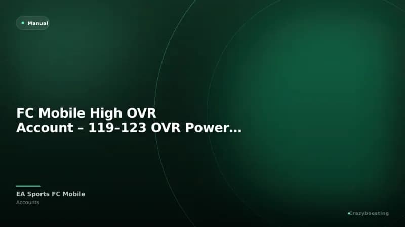 FC Mobile High OVR Account – 119–123 OVR Powerful Team
