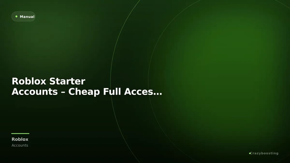 Roblox Starter Accounts – Cheap Full Access Accounts
