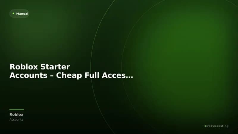 Roblox Starter Accounts – Cheap Full Access Accounts