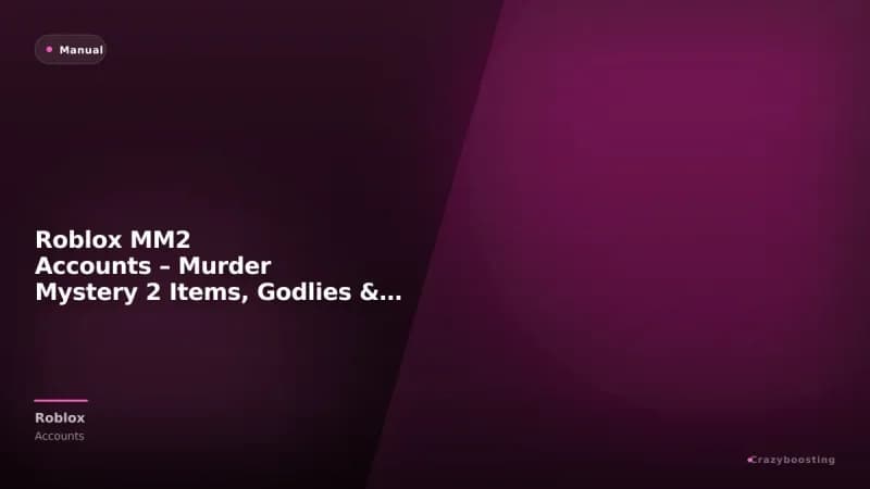 Roblox MM2 Accounts – Murder Mystery 2 Items, Godlies & Progress