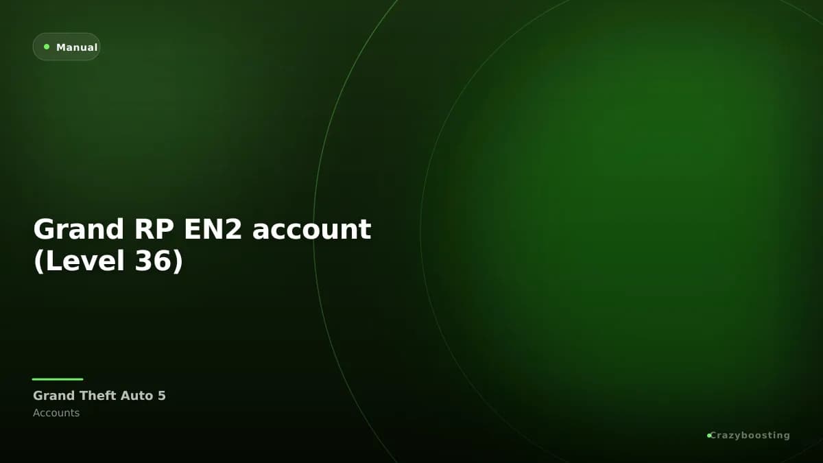 Grand RP EN2 account (Level 36)