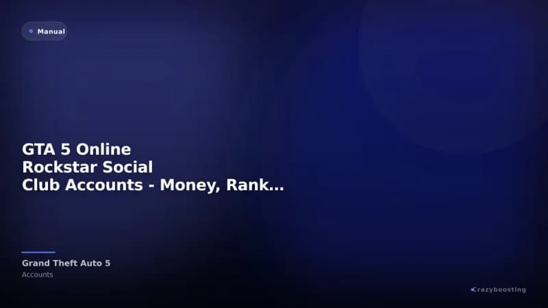 GTA 5 Online Rockstar Social Club Accounts - Money, Rank, Unlocks, Full Access