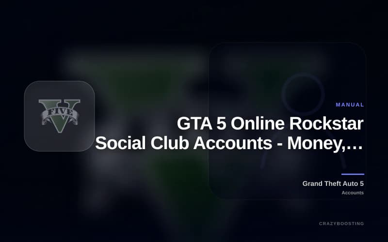 GTA 5 Online Rockstar Social Club Accounts - Money, Rank, Unlocks, Full Access