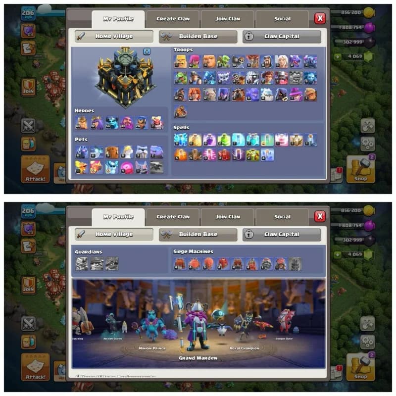TH17 ALMOST MAX ID⚡️7 EPIC EQUIPMENT⚡️XP-206⚡️HERO 69-92-56-33-24-7⚡️FREE  NAME CHANGE⚡️ MAGIC ITEMS⚡️ 274 CWL MEDALS⚡️OP LAB⚡️INSTANT DELIVERY 🚚 image 2