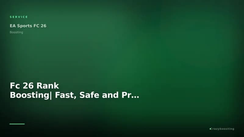 Fc 26 Rank Boosting| Fast, Safe and Professional