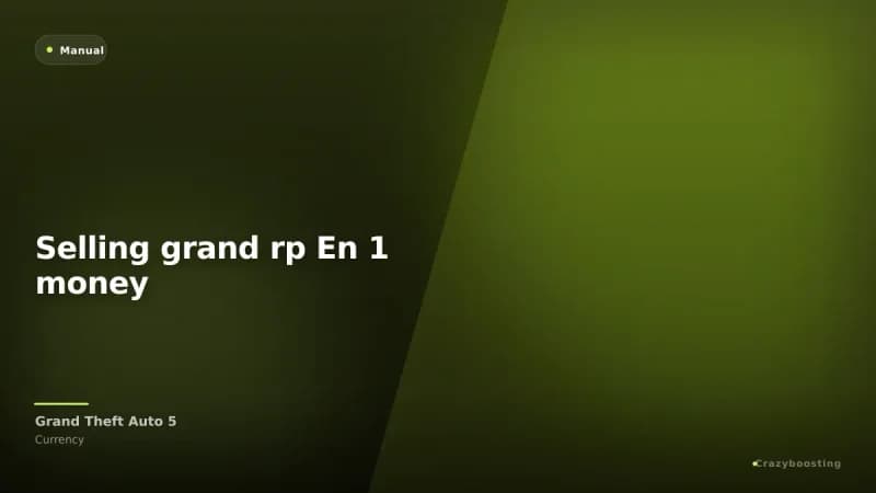 Selling grand rp En 1 money