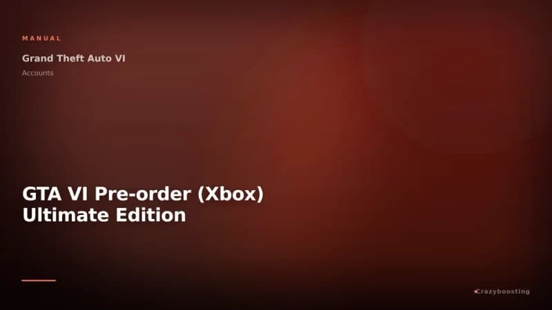 GTA VI Pre-order (Xbox) Ultimate Edition