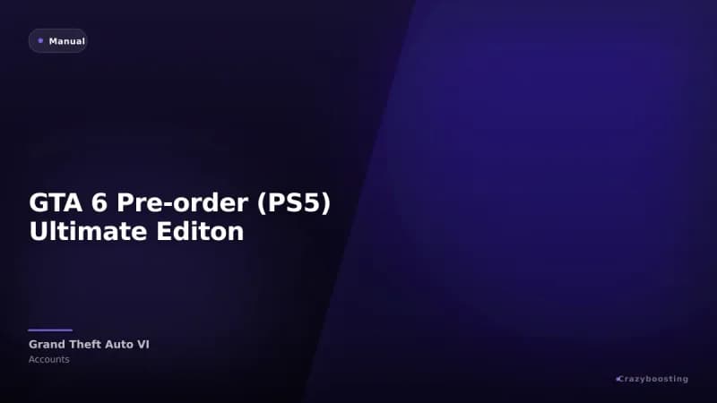 GTA 6 Pre-order (PS5) Ultimate Editon