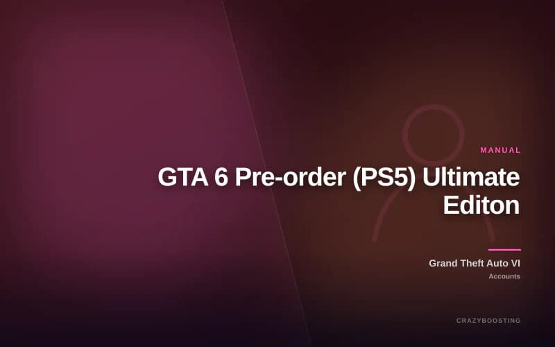 GTA 6 Pre-order (PS5) Ultimate Editon