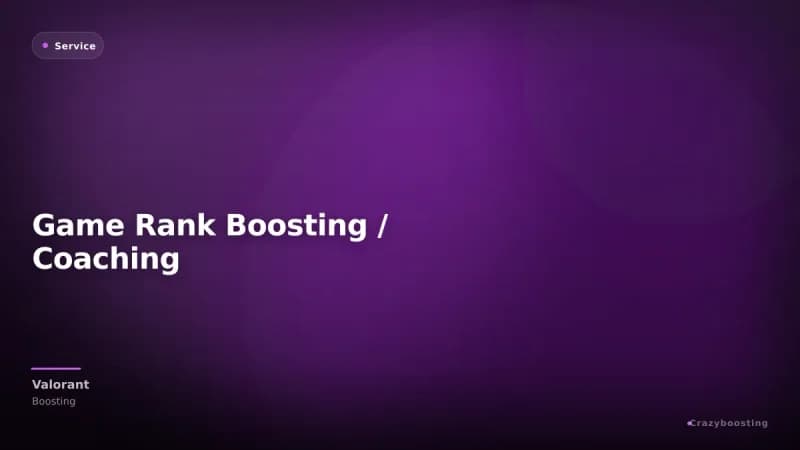 Game Rank Boosting / Coaching