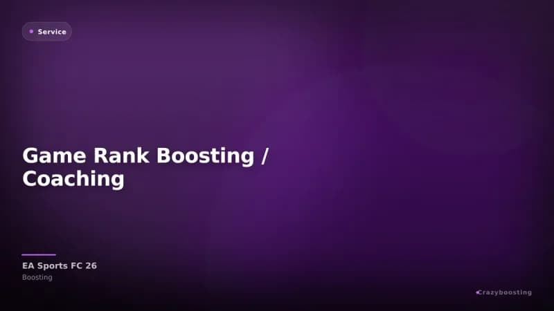 Game Rank Boosting / Coaching