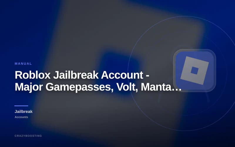Roblox Jailbreak Account - Major Gamepasses, Volt, Manta and Limited Vehicles