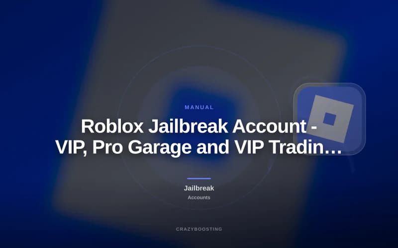 Roblox Jailbreak Account - VIP, Pro Garage and VIP Trading Gamepasses