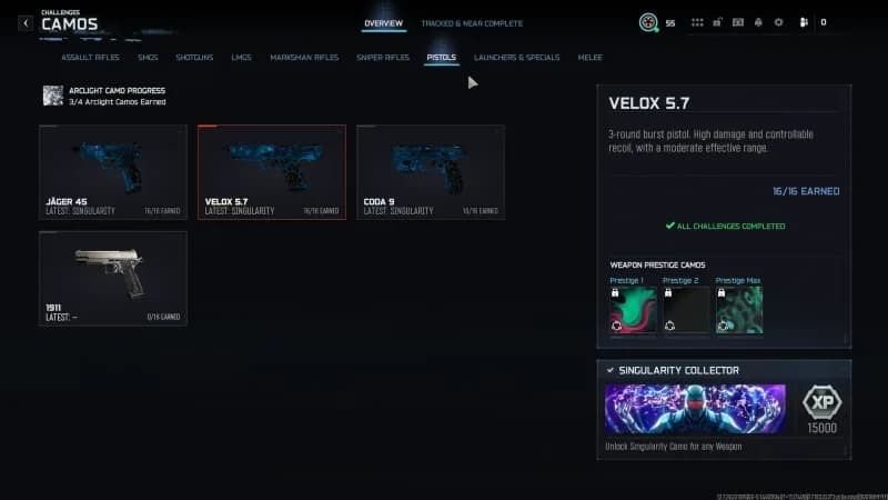 💥 BO7 💥 30x Singularity Camo💠 Prestige 1 ⭐ Level 55 🎖️ 450 Camos 🛠️ Handmade Legit ⚔️ All Guns Unlocked 👥 10 Ops 💻 Steam/Battle.net/PSN/Xbox image 7