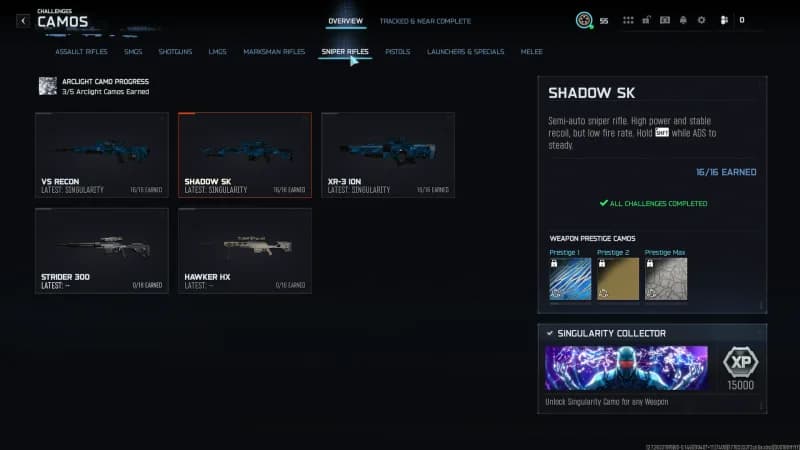 💥 BO7 💥 30x Singularity Camo💠 Prestige 1 ⭐ Level 55 🎖️ 450 Camos 🛠️ Handmade Legit ⚔️ All Guns Unlocked 👥 10 Ops 💻 Steam/Battle.net/PSN/Xbox image 6