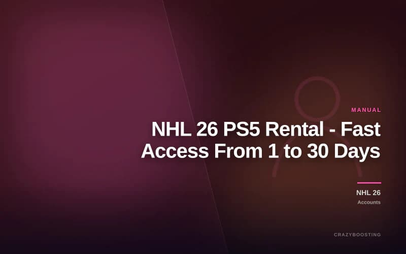 NHL 26 PS5 Rental - Fast Access From 1 to 30 Days