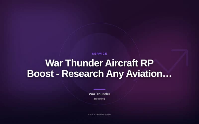 War Thunder Aircraft RP Boost - Research Any Aviation Nation or Plane