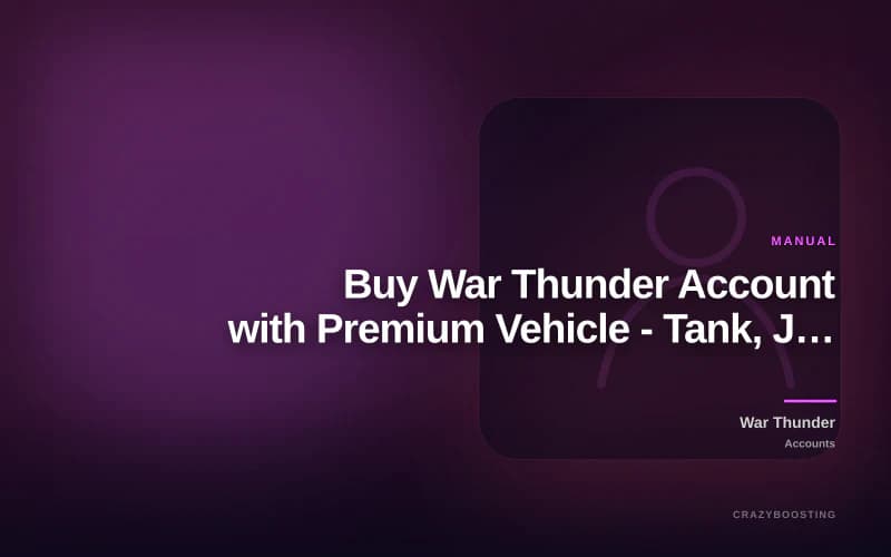 Buy War Thunder Account with Premium Vehicle - Tank, Jet or Helicopter