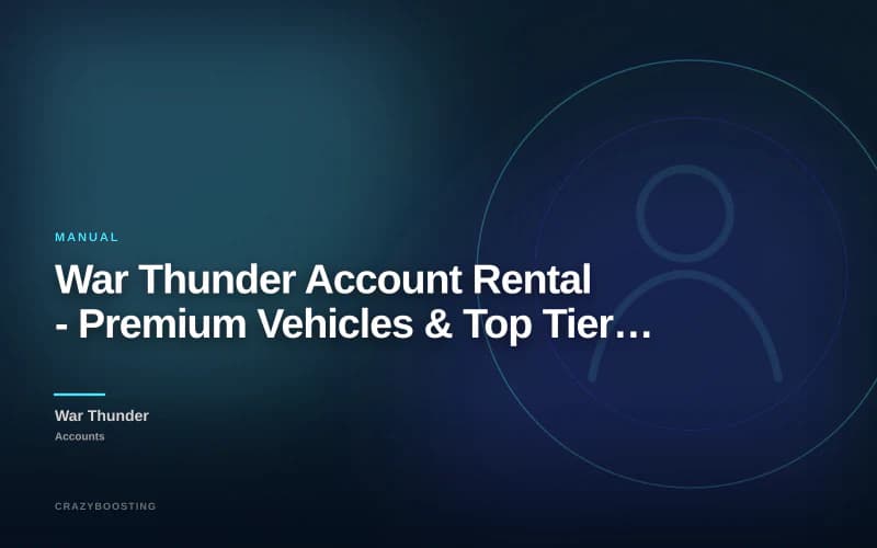 War Thunder Account Rental - Premium Vehicles & Top Tier Access