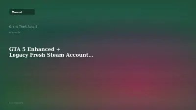 GTA 5 Enhanced + Legacy Fresh Steam Account Full Access