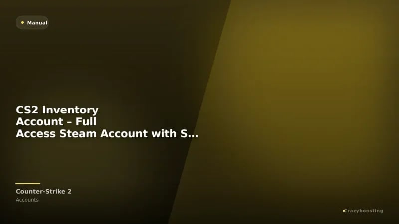 CS2 Inventory Account – Full Access Steam Account with Skins Inventory