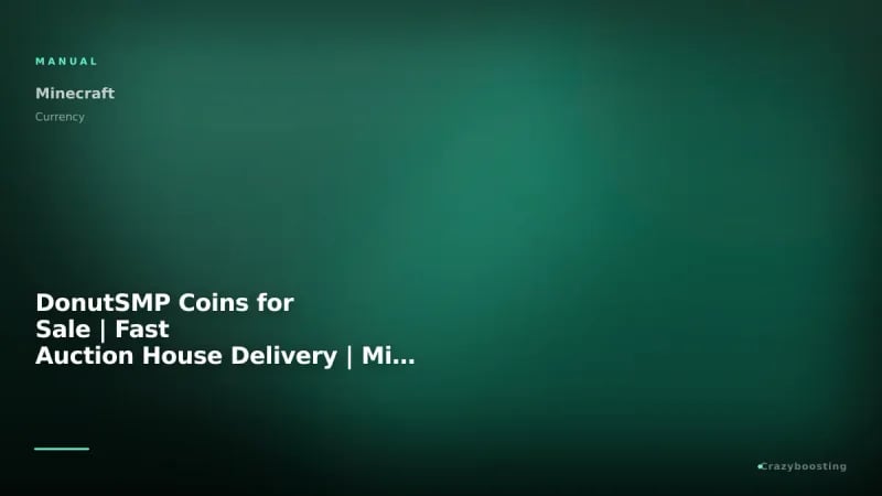 DonutSMP Coins for Sale | Fast Auction House Delivery | Minecraft DonutSMP Money