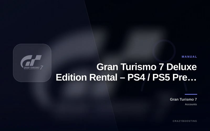 Gran Turismo 7 Deluxe Edition Rental – PS4 / PS5 Premium Access