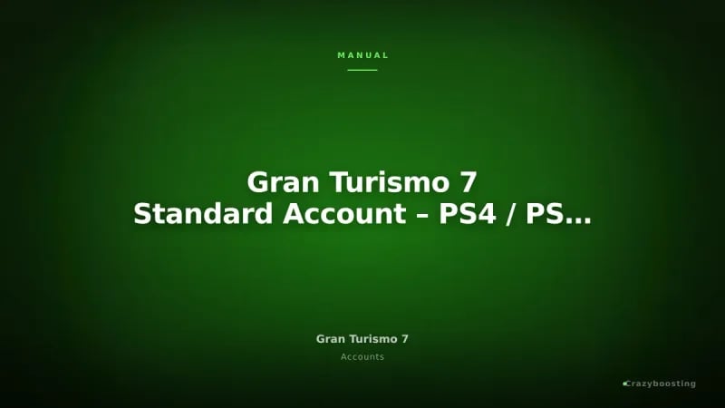 Gran Turismo 7 Standard Account – PS4 / PS5 Permanent Access