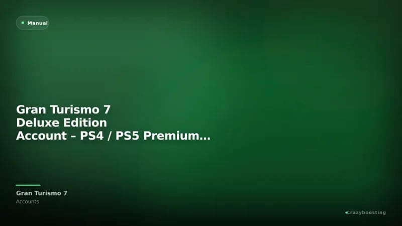 Gran Turismo 7 Deluxe Edition Account – PS4 / PS5 Premium Access