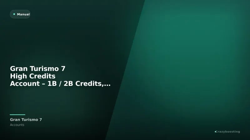 Gran Turismo 7 High Credits Account – 1B / 2B Credits, PS4 & PS5