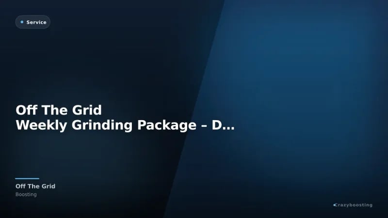 Off The Grid Weekly Grinding Package – Daily Manual Progress