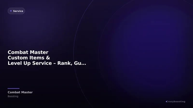 Combat Master Custom Items & Level Up Service – Rank, Guns, BP, CP & Camo Unlocks