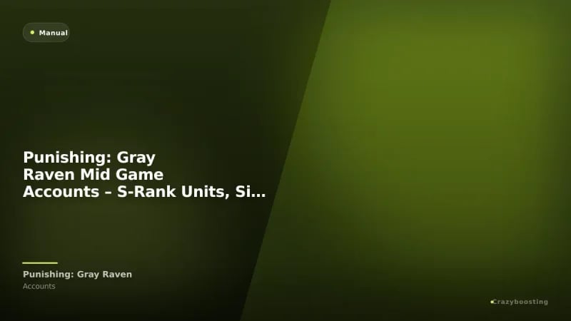Punishing: Gray Raven Mid Game Accounts – S-Rank Units, Signatures & Progress