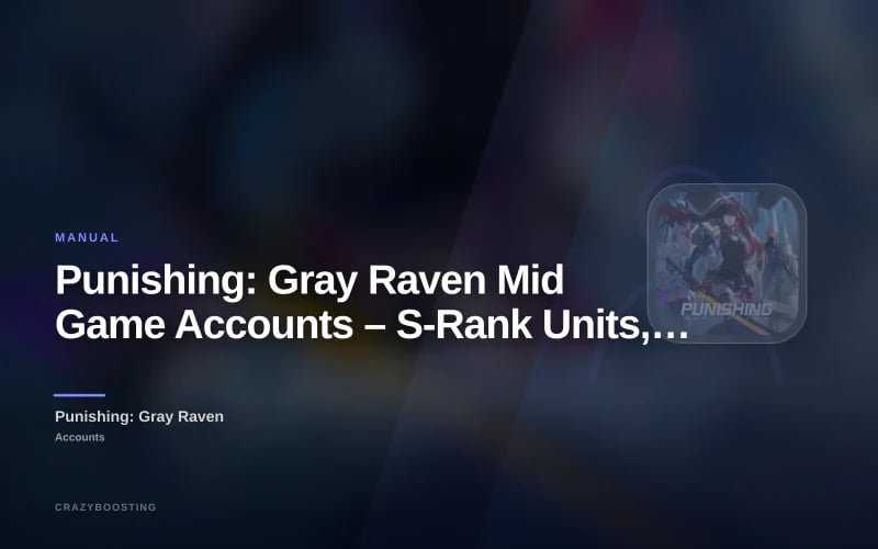 Punishing: Gray Raven Mid Game Accounts – S-Rank Units, Signatures & Progress