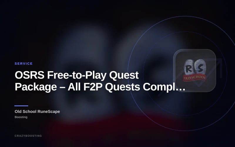 OSRS Free-to-Play Quest Package – All F2P Quests Completion