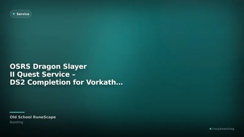 OSRS Dragon Slayer II Quest Service – DS2 Completion for Vorkath Access