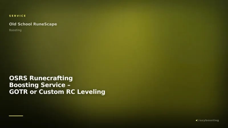 OSRS Runecrafting Boosting Service – GOTR or Custom RC Leveling
