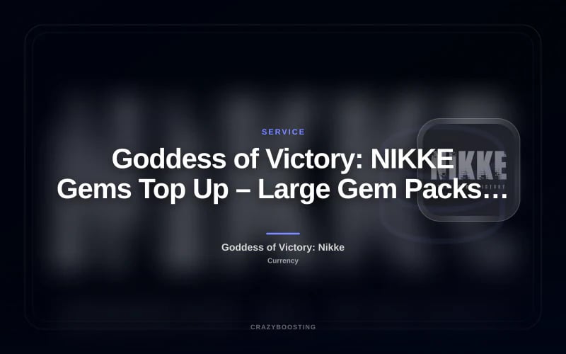 Goddess of Victory: NIKKE Gems Top Up – Large Gem Packs for Premium Summons