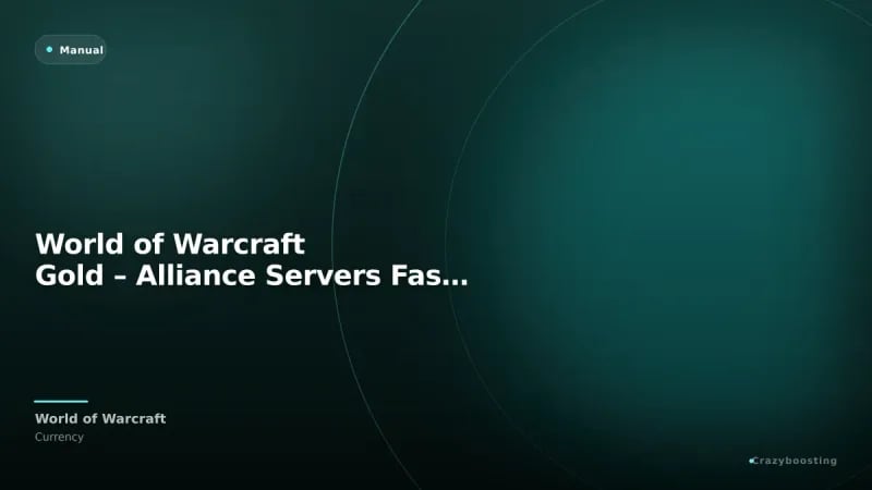 World of Warcraft Gold – Alliance Servers Fast Gold Delivery