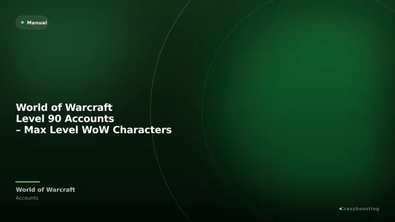 World of Warcraft Level 90 Accounts – Max Level WoW Characters