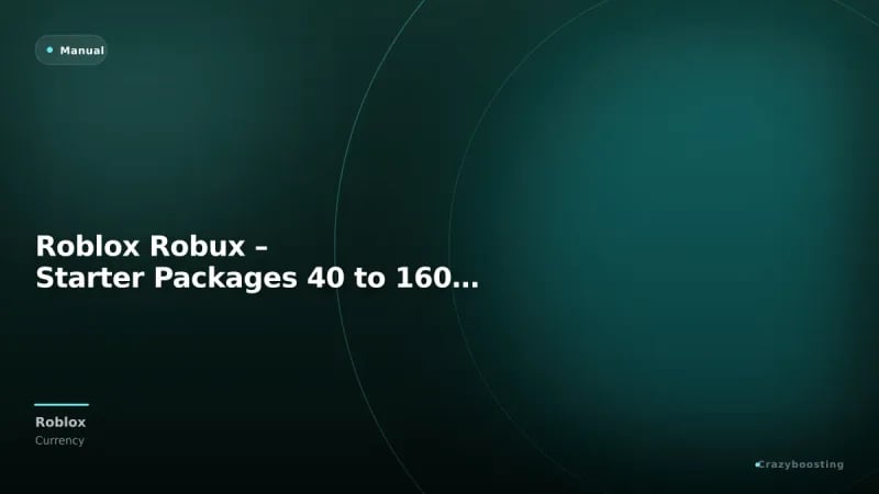 Roblox Robux – Starter Packages 40 to 160 Robux