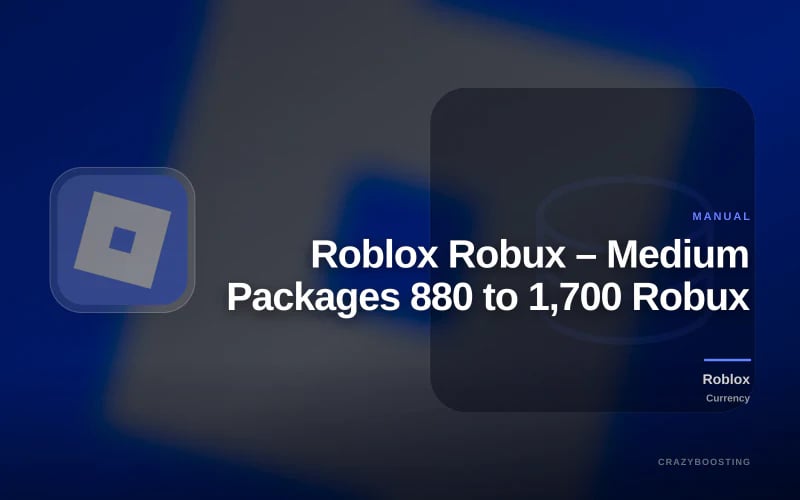 Roblox Robux – Medium Packages 880 to 1,700 Robux