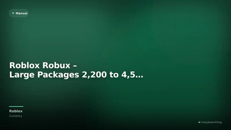 Roblox Robux – Large Packages 2,200 to 4,500 Robux