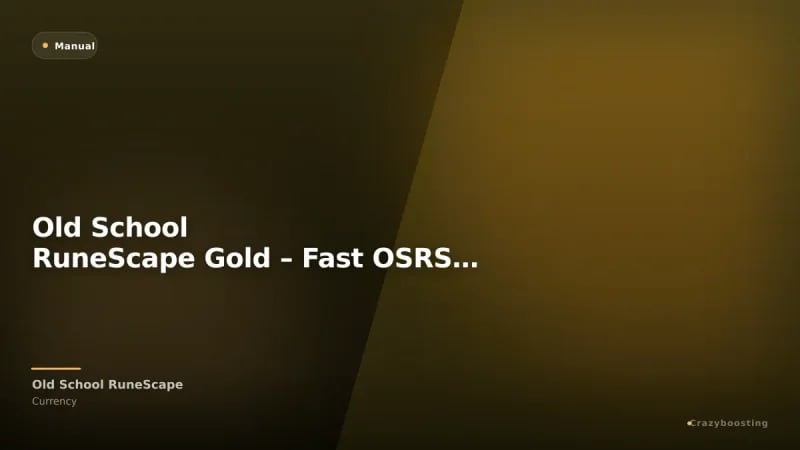 Old School RuneScape Gold – Fast OSRS Gold Delivery