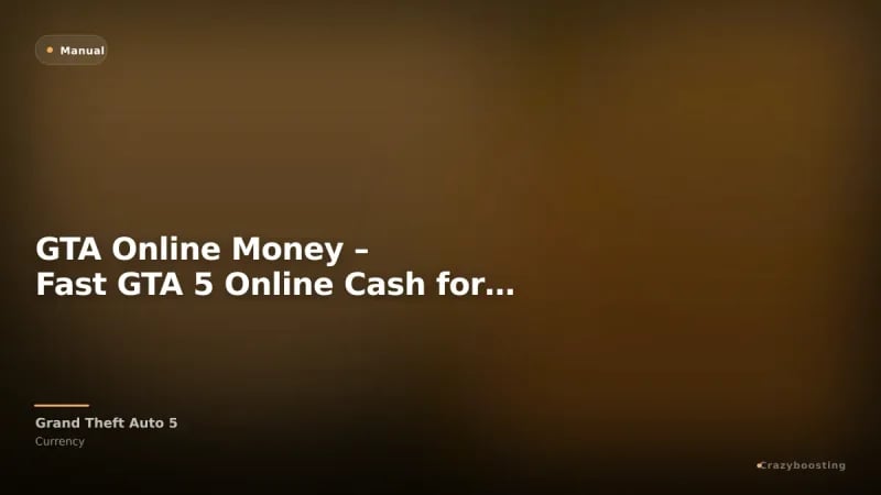 GTA Online Money – Fast GTA 5 Online Cash for PS4 and PS5
