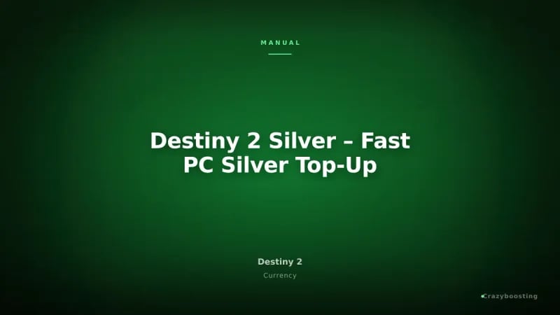 Destiny 2 Silver – Fast PC Silver Top-Up