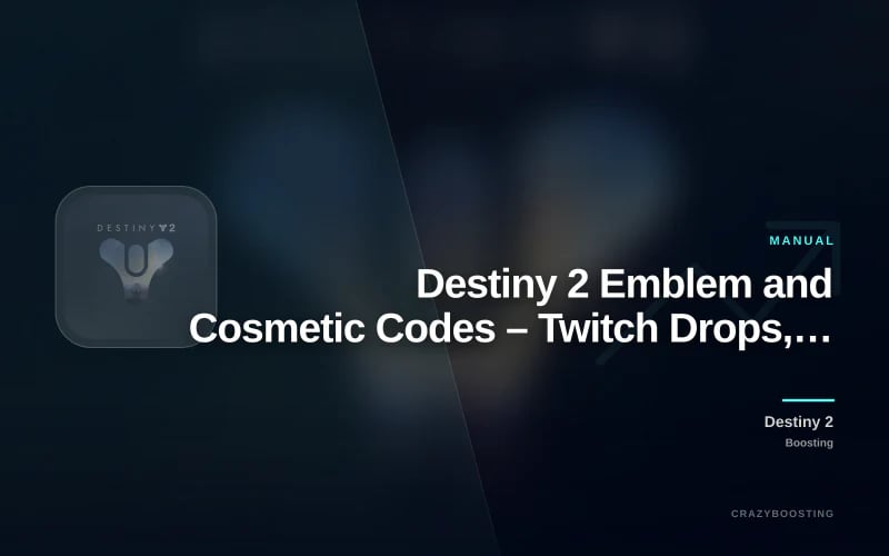 Destiny 2 Emblem and Cosmetic Codes – Twitch Drops, Shaders and Promo Items