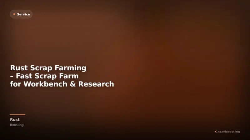 Rust Scrap Farming – Fast Scrap Farm for Workbench & Research