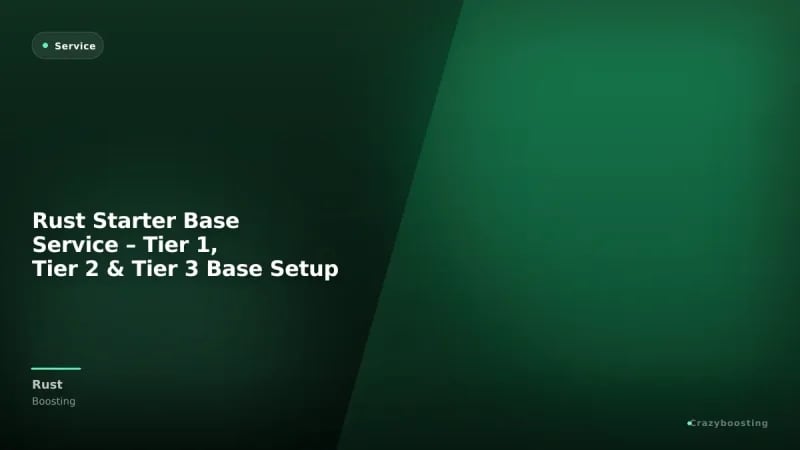 Rust Starter Base Service – Tier 1, Tier 2 & Tier 3 Base Setup