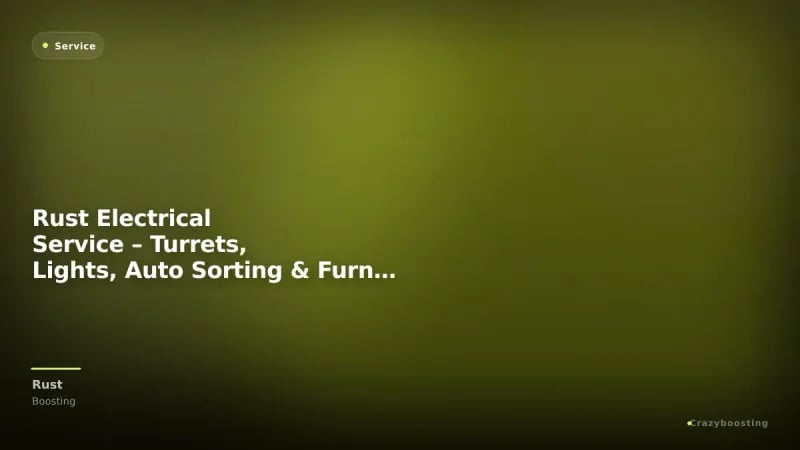 Rust Electrical Service – Turrets, Lights, Auto Sorting & Furnace Setup